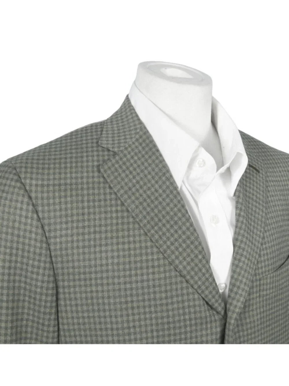 NEW Isaia Super 140's Sciammeria Sportcoat Jacket e 58 US 48 Greenish Gray Plaid